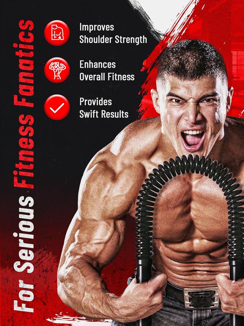 Zenooze 's Power Twister Flex Bar, The Ultimate Upper Body Exercise Equipment for Strengthening Your Chest Workout, Shoulders,Biceps, Arms, Forearm Strengthener, Resorte para Hacer Ejercicio - Image 2